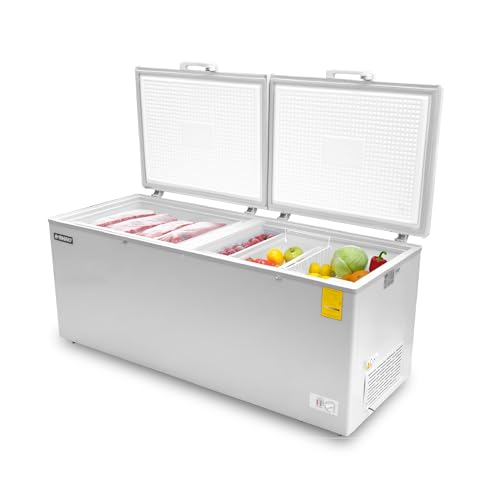 Listado de Congeladores Horizontales los más recomendados. 43 RHINO, Congelador Horizontal, 24 Pies (677L), Refrigerador y Congelador en Uno, Control de Temperatura Preciso, Bajo Consumo Energético, CONGECO-24X