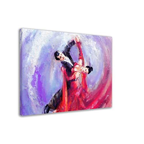 Art mural de danse moderne et tableau Aquarelle Tango Dance encadré 60x90 - 4