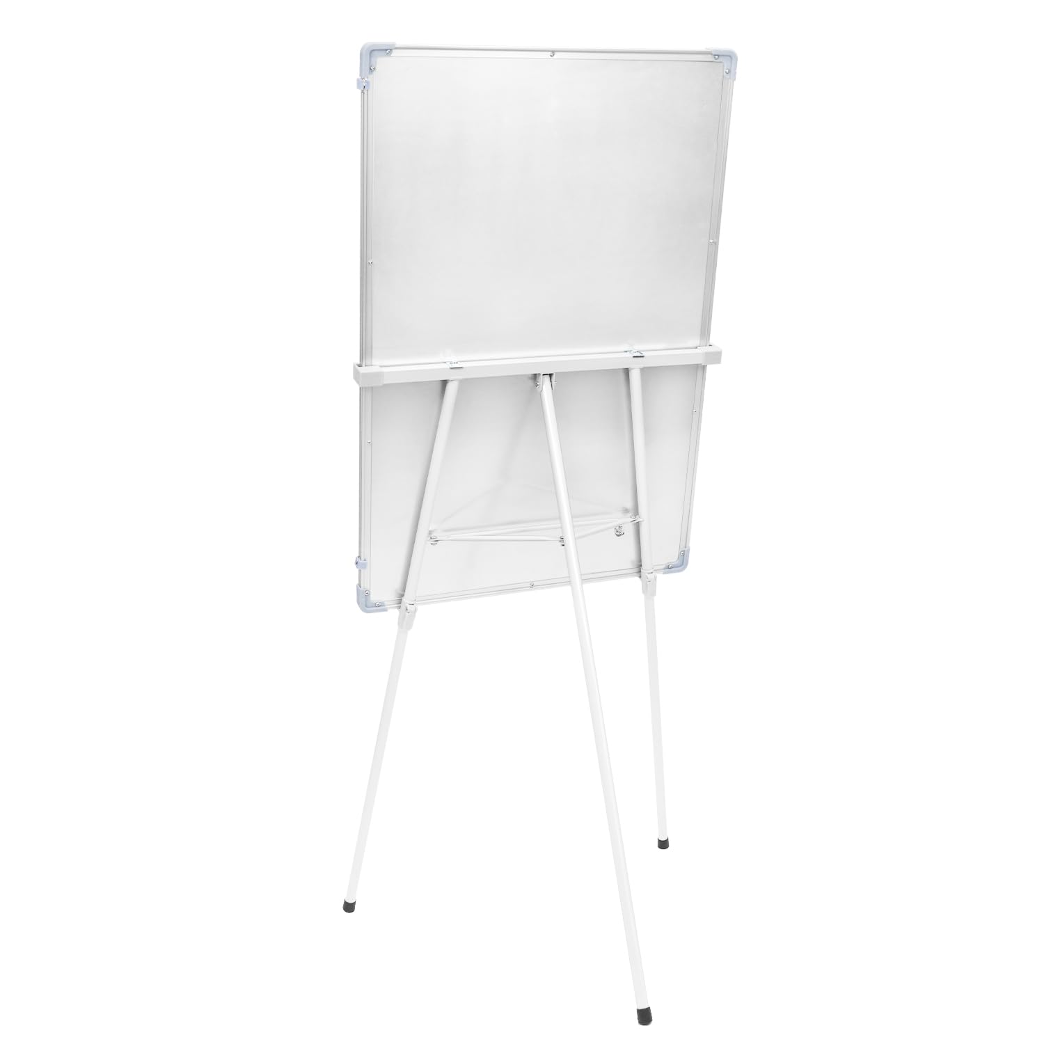 QWORK® Pizarra Blanca Con Soporte Para Rotafolios 90x60 cm, Altura Ajustable, 5 Bolígrafos, 1 Borrador y 2 Clavos Que No Dejan Marcas