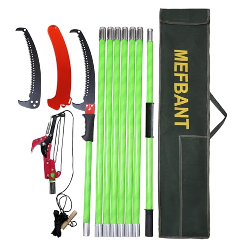 Pole Saw for Tree Trimming - 30.1 FT Extendable Tree Pruner Long Handle Tree Trimmer High Reach Branch Cutter Heavy Duty Pole Pruning Saw Tree Cutting Tool for Hard-to-Reach Branches