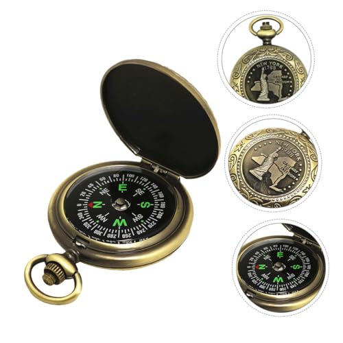 Brújula de bolsillo vintage estilo reloj 2 unidades miniatura 7