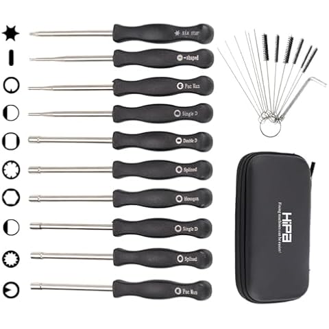 Hipa Carburetor Adjustment Tool Kit for Common 2 Cycle Small Engine Echo STHIL Poulan Husqvarna MTD Ryobi Homelite Trimmer Weed Eater Chainsaw Carrying Case Cleaning Bursh 12 PAC Cover