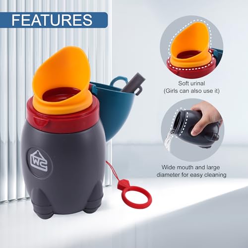 2025 upgraded travel urinal for kidsrocket toys portable emergency urinal for toddlerlight and easy to carrysuitable for cartravelcamping and children39s urinal potty trainingdeep blue
