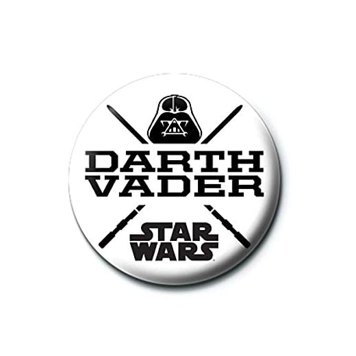 Star Wars Darth Vader - Insignia de botón para casco, estaño