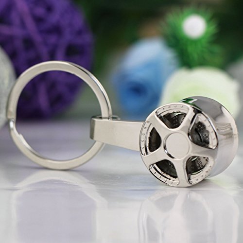 Image of maycom Wheel Rim Keychain Creative Accessories Auto Part Model Inner Disc Brake Keyring Key Chain Ring Key Rings Keyfob 86110