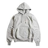 [チャンピオン] GF68 リバースウィーブ プルオーバー フードスウェット 単色青タグ オックスグレー L