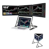 【Extension simultanée sur trois écrans】Extension d'écran triple pour ordinateur portable : Transformez instantanément votre ordinateur portable en une station de travail performante à trois écrans ! L'écran IPS Full HD de 15,6 pouces prend en charge l'affichage indépendant ou synchronisé, facilitant ainsi le multitâche. Que ce soit pour le travail de bureau, la visioconférence, le trading ou les jeux, il permet de passer d'une tâche à l'autre en toute fluidité.