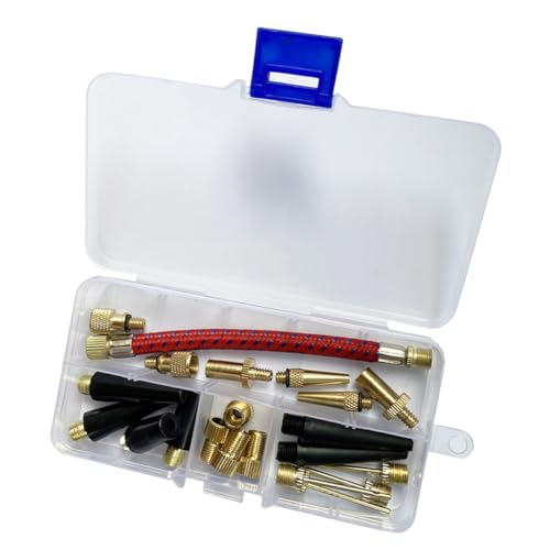 Bike Valve Converter Set Air Pump Adapter Valve Extension Pipe for Bike Tyres 21PCS Extension Pipe Tyre Pump Adapter Tyre Extender
