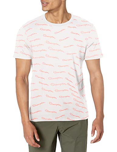 T-shirts à col rond pour homme Champion blanc et rouge t-shirt imprimé XX-Large
