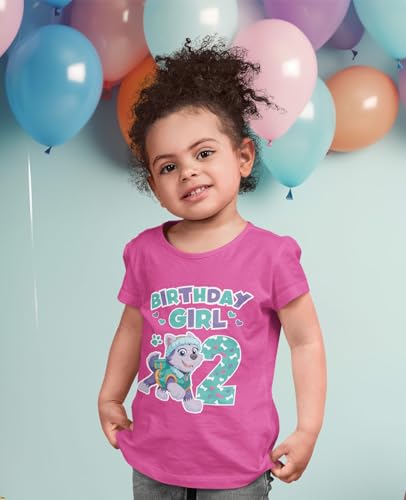 Image of Skye 2nd Birthday Girl Shirt - Paw Patrol Girls' Fitted T-Shirt for Toddler Kids