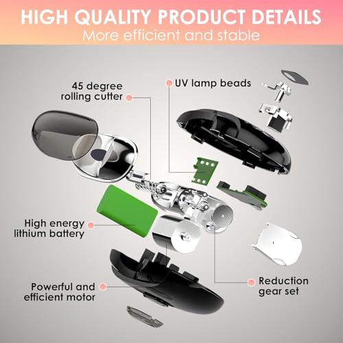 Electric Nail Clippers Upgraded 3 in 1 Automatic - with Polishing, Dust Storage & LED Light, Nail File Toenail Trimmer, Safe for Seniors, Adults, Kids & Baby, Gifts for Women Men Mom Baby Adult Senior - Image 6
