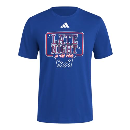 adidas Mens Hob Graphic Crew Neck Short Sleeve Casual Tops Casual - Blue