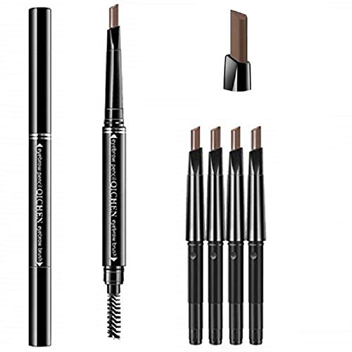 WenFeng Eyebrow Pencil,Waterproof Eyebrow Pen with Brush,Eyebrow Tattoo Pen Makeup Brow,Creates Natural Looking Brow ,5pcs(light Coffee)