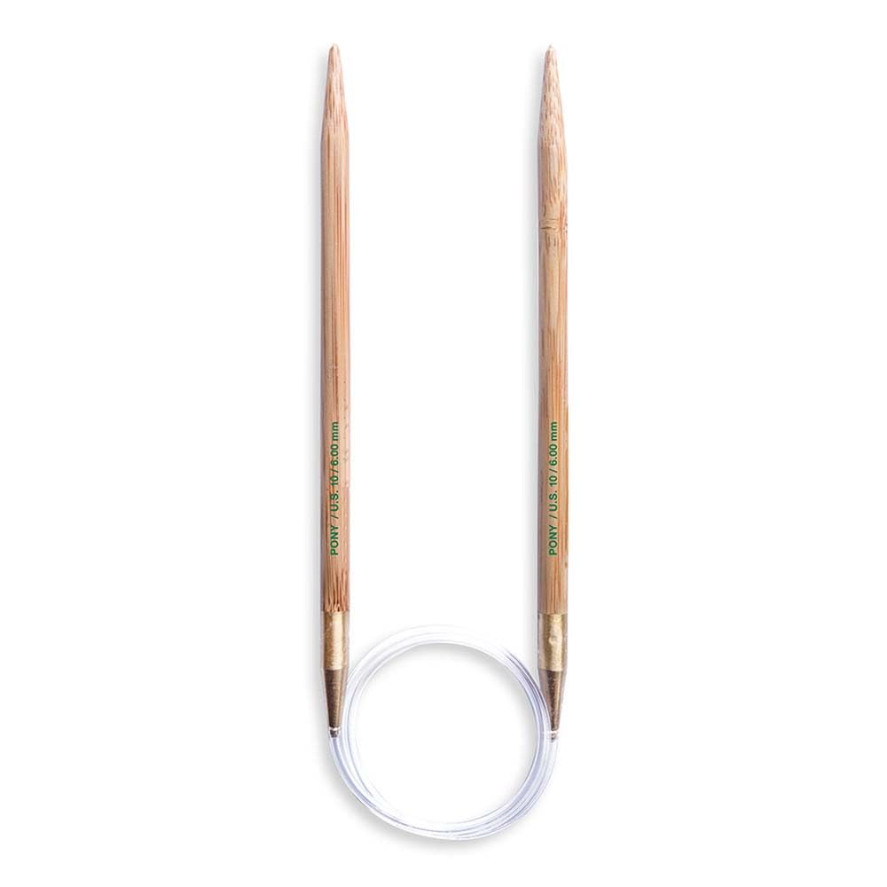 PONY Bamboo Circular Knitting Needles 60cm 6.00mm - 1pc