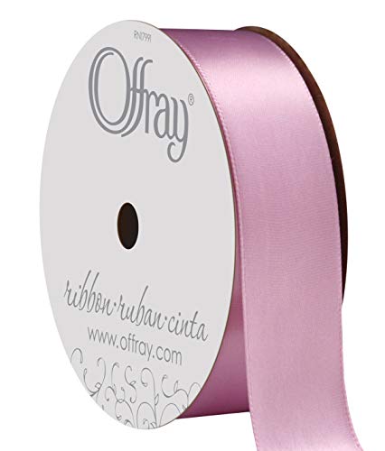 Image of Berwick 066171 7 /8 inch Wide Single Face Satin Ribbon, Light Orchid Purple, 6 Yds