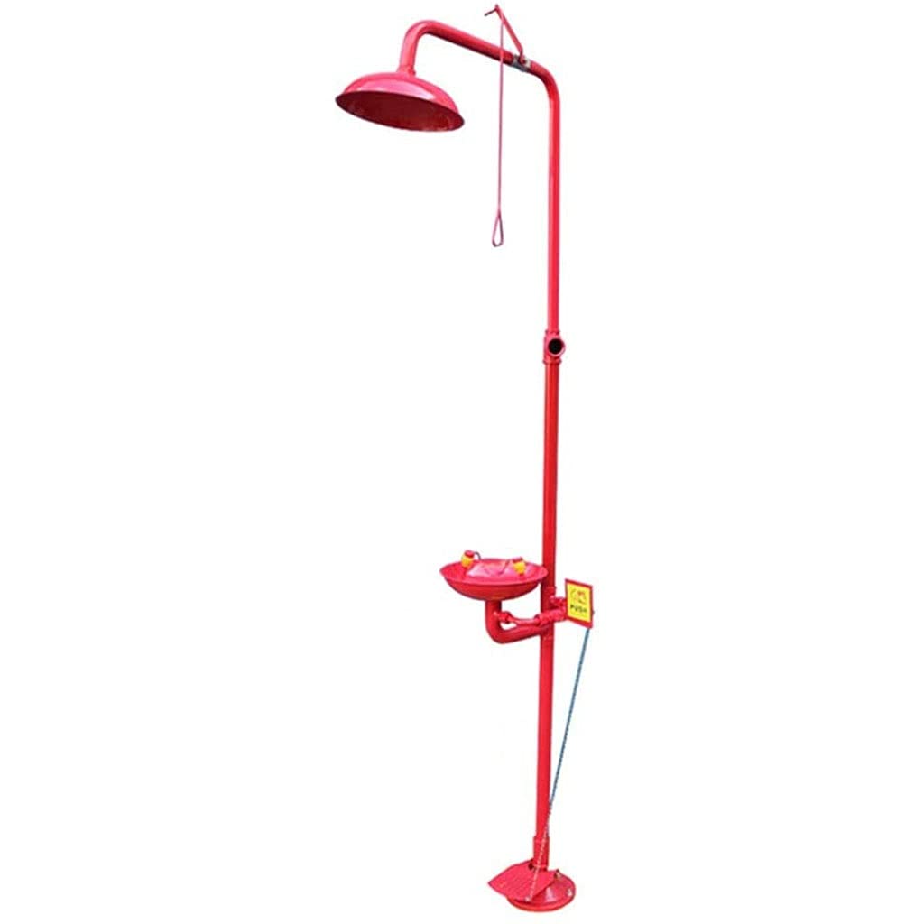 ZTCHSENZT Safety Eyewash,Emergency Eyewash Shower Station Anti-Freeze Eyewash Station with Dustproof Double Sprinkler and Pedal