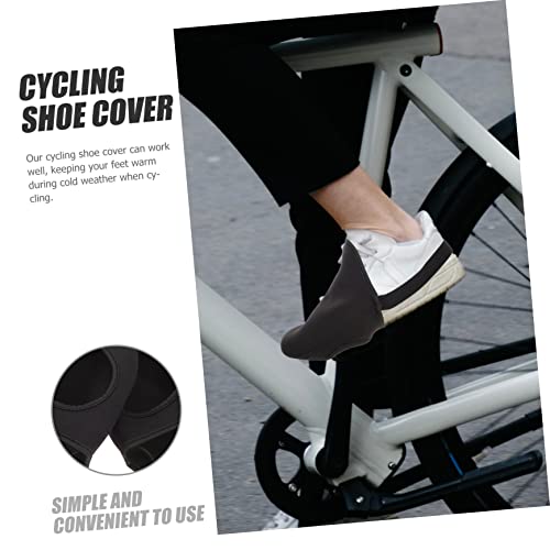 Protectores para los dedos de los pies cálidos de neopreno para ciclismo, fundas para calzado impermeables y cortaviento, accesorio para paseos en invierno miniatura 5