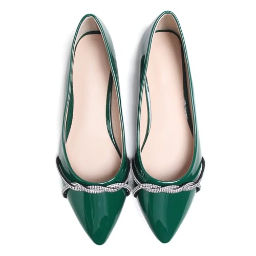 Image of Stunner Womens Flats Fashion Pointed Toe Bowknot Ballet Flats Cute Slip On Dress Flats Comfortable Party Wedding Flats2