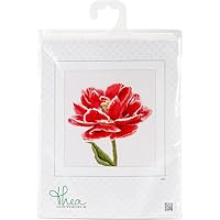 Thea Gouverneur Kreuzstich-Set ‚Stiefmütterchen‘ – 10 X 10 Cm – Komplett Mit Allem Material