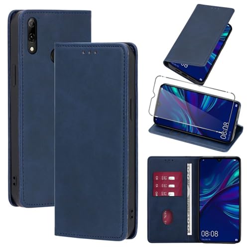  Vauki Cover per Huawei P Smart 2019/2020/Honor 10 Lite/Honor 8A con 1 Vetro Temperato Custodia in Pelle PU Slot Schede Flip TPU Silicone Case Supporto Stand Magnetica Antiurto Caso 6.21\