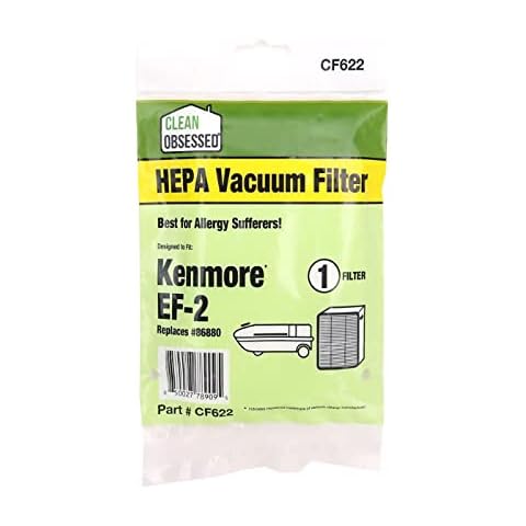 Clean Obsessed Replacement for Kenmore EF-2 Filter Replaces OEM Part # 86880 Cover