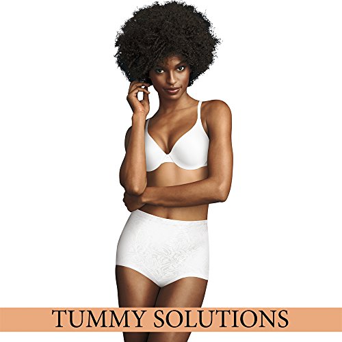 Maidenform Flexees Women's Shapewear Brief Firm Control, White, Large
