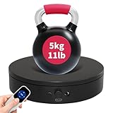 ComXim Electric Motorized Turntable with Remote, 7.87in Motorized Rotating Display Stand for Photography,360 Spinning Display Stand for Epoxy Glitter Tumbler, Photography Turntable for Products Live Show