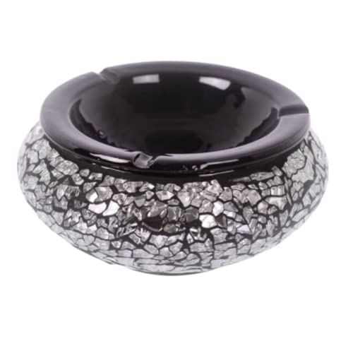 GARTIAM - Cendrier en céramique et mosaïque - Artisanale - Utilisation intérieure extérieur bureau domicile - Porte centre - Coupe vent - Cendrier moderne à cigarette - Différents modèles - 14 cm Cover