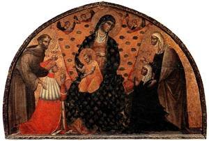 Peinture à l'huile Paolo Veneziano reproduction Doge Francesco Dandolo 12x16 po décor gothique chic