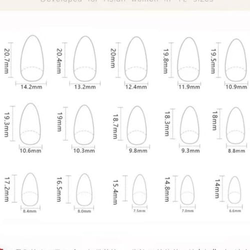Image of Heart Press on Nails Brown Fake Nails Short Almond False Nails with Design Love Glue on Nails Glossy Artificial Acrylic Nail Full Cover Nude Stick on Nails for Women Manicure 24Pcs