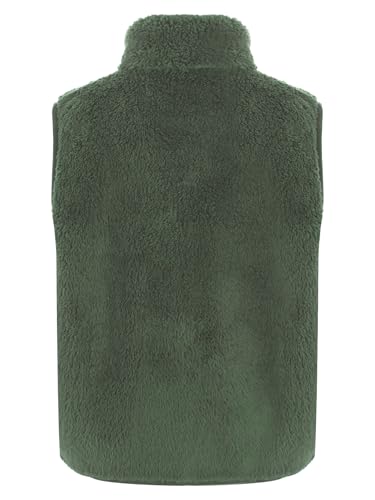 Solid Color Sleeveless Flannel Vest for Girls Boys Warm Fleece Outwear Jacket Kids Full Zip Gilet Waistcoat2