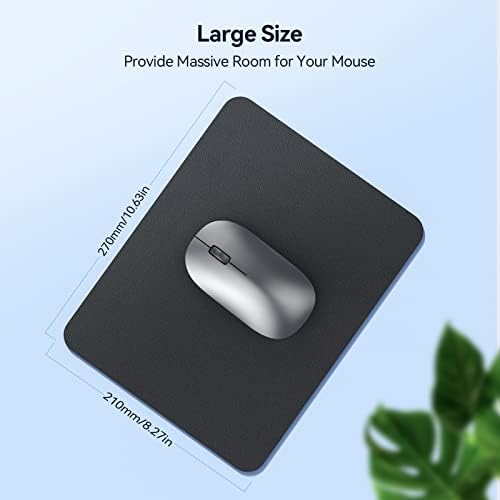 TECKNET Mouse Mat, PU Mouse Pad, Large Gaming Mouse Pads 270x210x2mm Mice Mat Waterproof Ultra Smooth Mouse Mats for Wireless Mouse Laptop, Computer, Office, Home, Work, Study