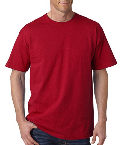 Image of Gildan mens Ultra Cotton Adult Pack fashion t shirts, Antqcherryrd /Carolinablue, XX-Large US, (1) Antique Cherry Red + (1) Carolina Blue, XX-Large