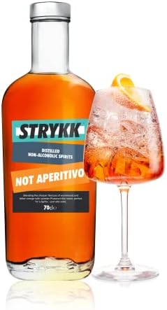 Strykk Not Aperitivo - Alcohol Free Aperitivo Alternative - Distilled Non-Alcoholic Spirit - Less Than 0.5% ABV 70cl, Orange