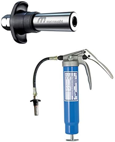 Macnaught Heavy-Duty Pistol Grip Grease Gun with 10 Year Performance Warranty. Includes Our Patented KYPLUS® Locking Grease Coupler (Locks on Tight, Won't Leak!)