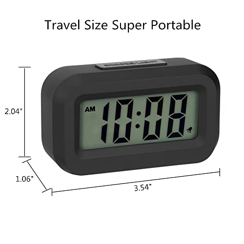 Famicozy Small Digital Alarm Clock,Simple Operation,Easy To Read,Ascending Alarm,12/24Hr,Snooze Backlight For Bedside Travel,Aaa Battery Operated #TOP1