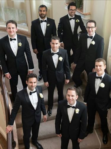 Mens 2 Piece Suit Slim Fit Suit Set Solid Two Button Blazer Jacket Pants Classic Tuxedo Set Business Party Prom Suit2