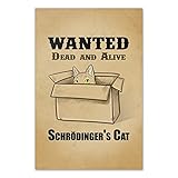 GRAPHICS & MORE Schrodinger's Cat Wanted Dead Alive Wall Art Picture Paper Poster Décor Home Decoration