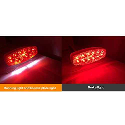 Red Lens RV Tail Lights Bracket - Surface Mount, 12volt, Left & Right Side