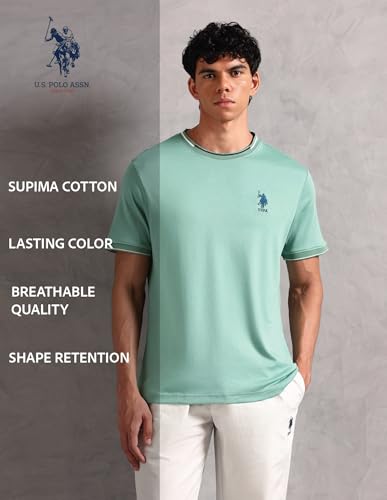 Image of U.S. Polo ASSN. Mens OEE08 Crew Neck Comfort Fit Lounge T-Shirt