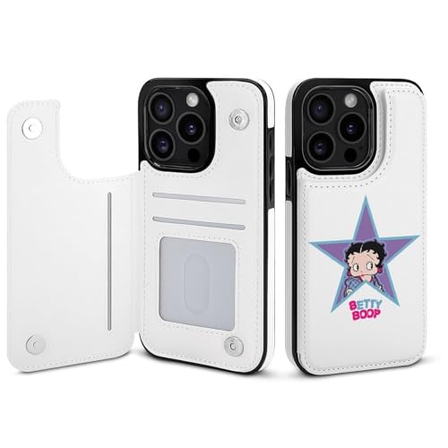 iPhone15Pro用ケース 手帳型 ベティちゃん スマホケース 財布型 アイフォン15Pro用ケース おしゃれ 軽量 背面 携帯カバー カード収納 スタンド機能 PUレザー 耐衝撃