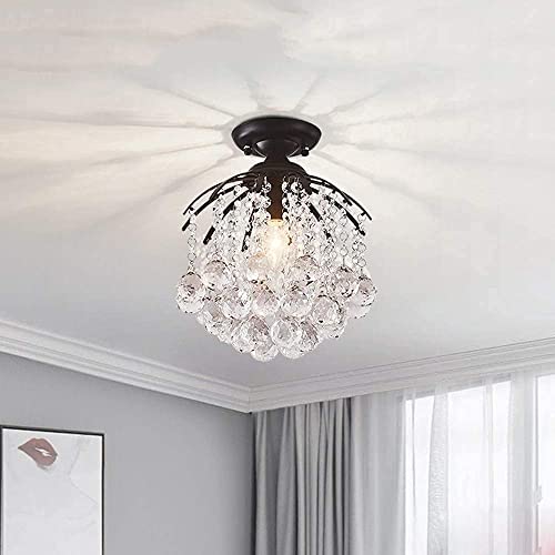 HWSY Nordic Moderne K9 LED Cristal Goutte De Pluie Lustre Encastré Au Plafond Luminaire Artificiel Orné Minimaliste E14 Pendentif Lumière Pour Basilique Magasin Salle À Manger Salle De Bains Chambre