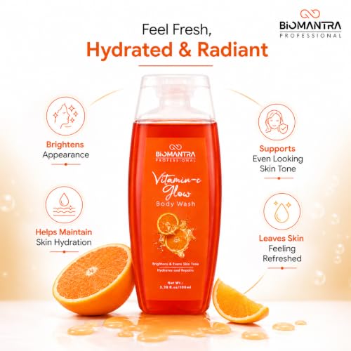 Image of Professional Vitamin C Glow Body Wash | Cleanses, Hydrates & Refreshes Skin | Helps Improve Skin Radiance | Citrus Fragrance | Daily Use Body Cleanser | 100ml