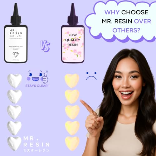 MR. RESIN UV Resin kit with Light (200g Kit) Crystal Clear UV Epoxy Resin for Crafts, Jewelry Making, Keychains, Molds, Doming, Rock Painting - Fast Curing with UV Lamp, LED, and Sunlight