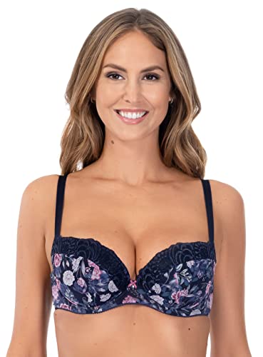 Soutien-Gorge Rembourré Rosme Lingerie en Dentelle Fine et Microfibre