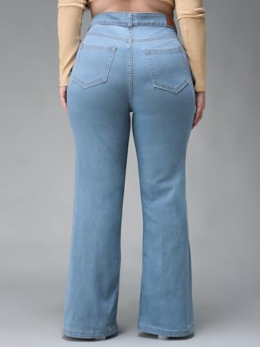 Image of Miss Chase A+ Women's Bootcut High Rise Stretchable Denim Jeans