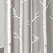 Lush Decor 16T000938 Bird On The Tree Bird on The Tree Shower Curtain, Gray/Blue, 72