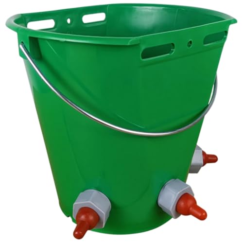 Seau d'alimentation 8 L à 3 tétines pour l'élevage des agneaux et veaux