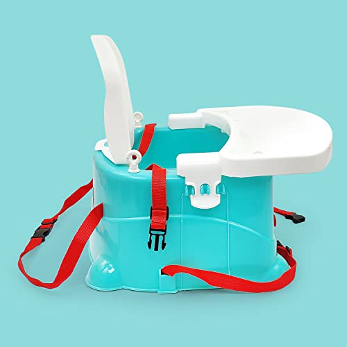 Image of NHR Foldable 4 in 1 Baby Feeding Chair, Baby High Chair, Car Seat with 3 Level Table Adjustment (Sea Green)
