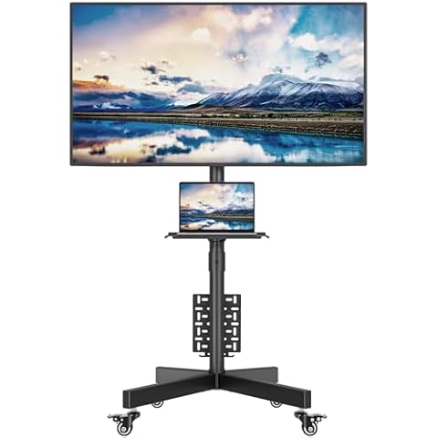 BONTEC Mobile TV Stand on Wheels Cover